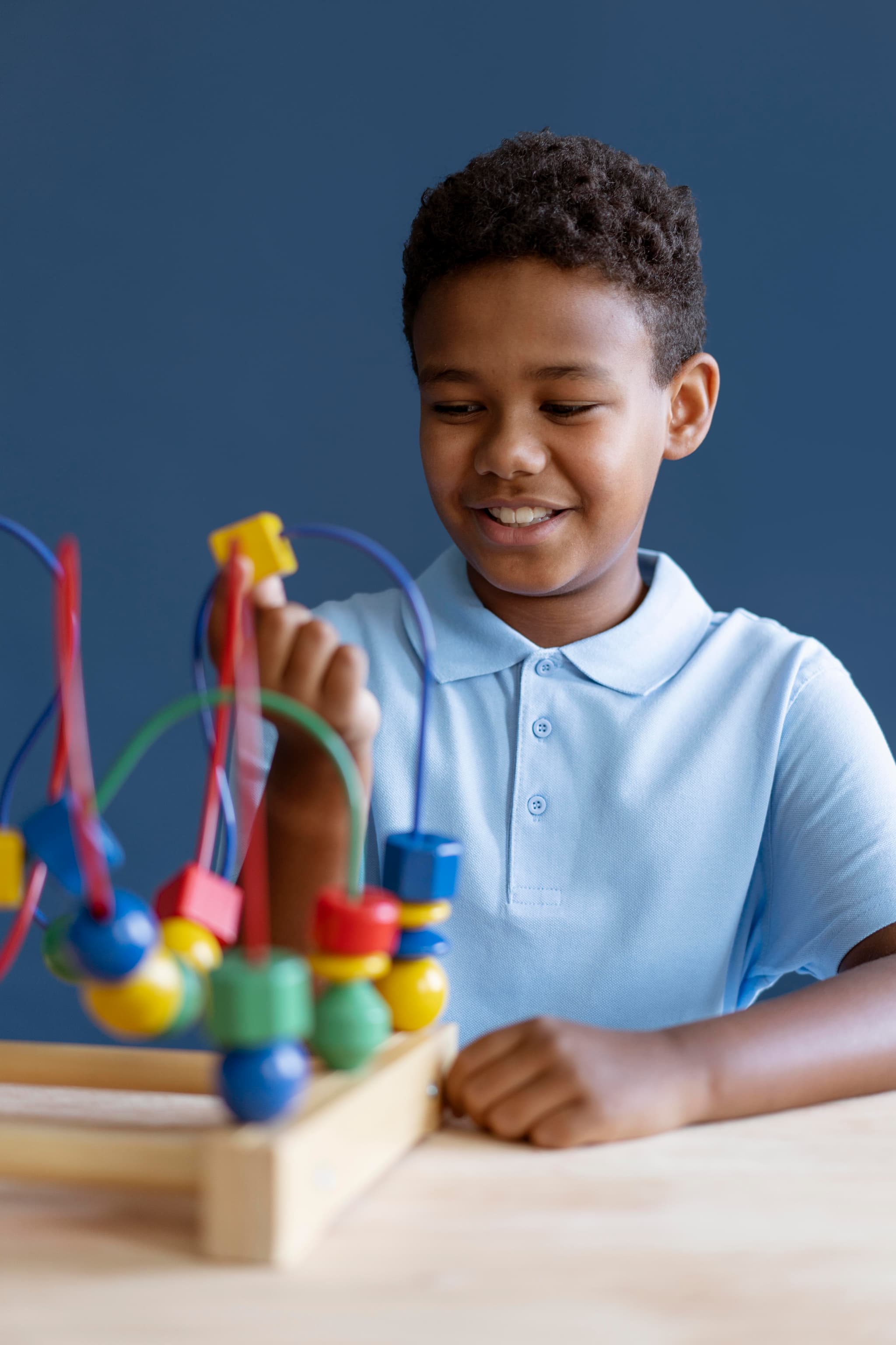 A male child playing