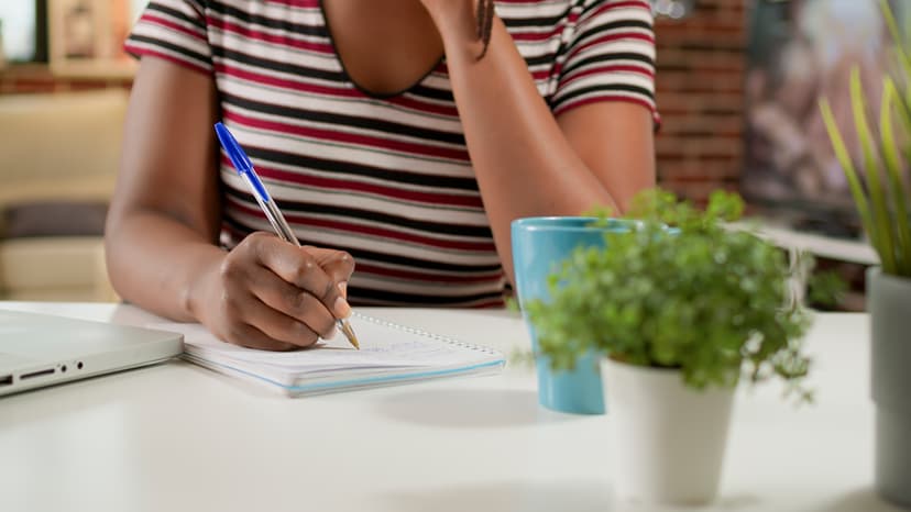 student reading